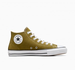 Tenis Skate Converse Chuck Taylor All Star Pro Suede Hombre Verde Oliva | COLOMBIA L3862W