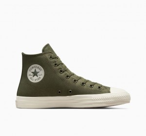 Tenis Skate Converse Cons Chuck Taylor All Star Pro Herringbone Hombre Verde Oliva | COLOMBIA S3695D