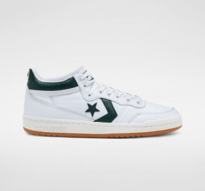 Tenis Skate Converse Cons Fastbreak Pro Leather Hombre Blancas Verde | COLOMBIA Y9438P