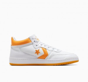 Tenis Skate Converse Cons Fastbreak Pro Leather Mujer Blancas Amarillo Claro | COLOMBIA L5738J