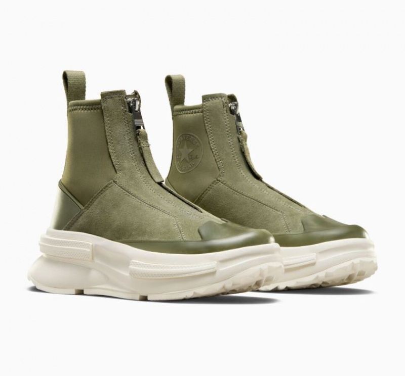 Botas Chelsea Converse Run Star Legacy CX Plataforma Suede Hombre Verde Oliva | COLOMBIA H2860Z