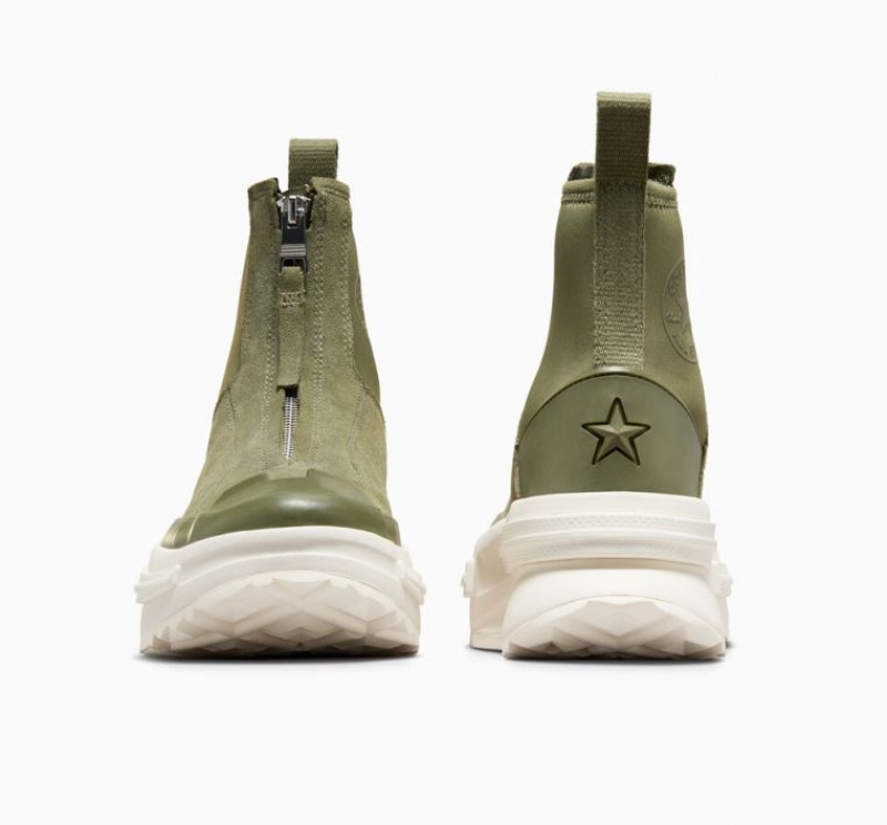 Botas Chelsea Converse Run Star Legacy CX Plataforma Suede Hombre Verde Oliva | COLOMBIA H2860Z