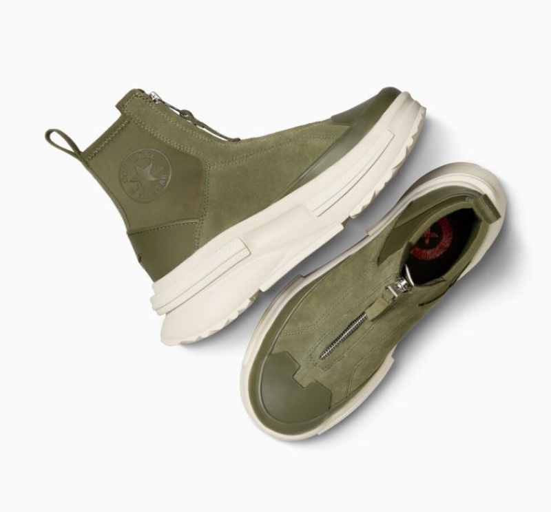 Botas Chelsea Converse Run Star Legacy CX Plataforma Suede Hombre Verde Oliva | COLOMBIA H2860Z