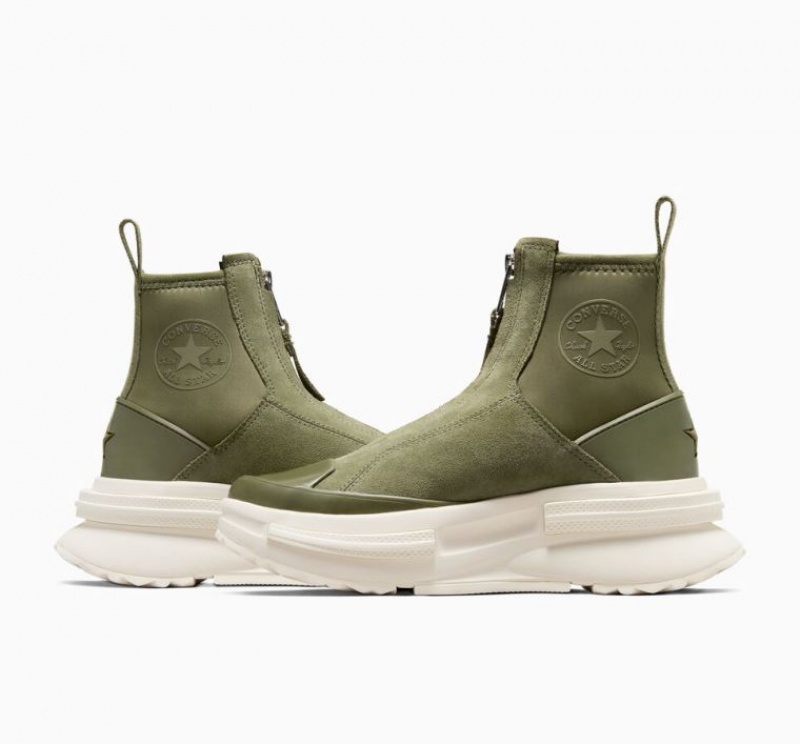 Botas Chelsea Converse Run Star Legacy CX Plataforma Suede Hombre Verde Oliva | COLOMBIA H2860Z