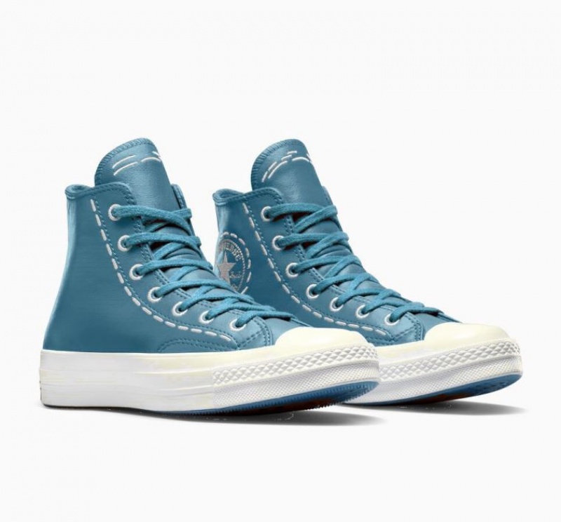 Tenis Converse Chuck 70 Bold Stitch Altos Mujer Turquesa | COLOMBIA X5084T