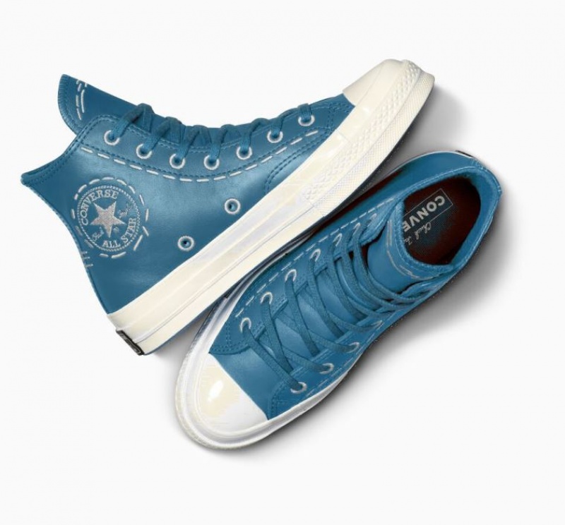 Tenis Converse Chuck 70 Bold Stitch Altos Mujer Turquesa | COLOMBIA X5084T