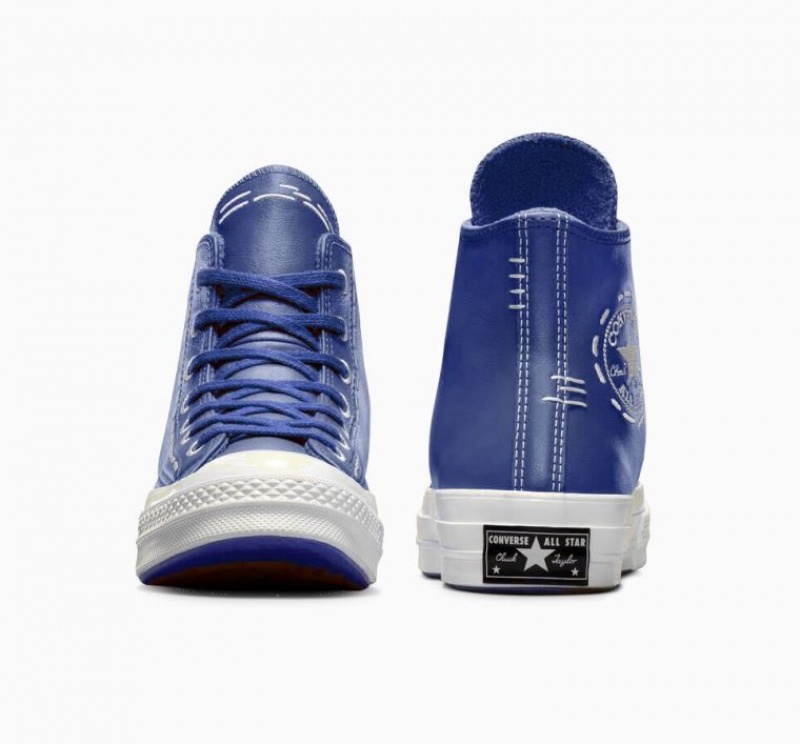 Tenis Converse Chuck 70 Bold Stitch Altos Mujer Azules | COLOMBIA I5702T