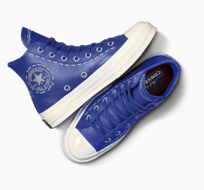 Tenis Converse Chuck 70 Bold Stitch Altos Mujer Azules | COLOMBIA I5702T