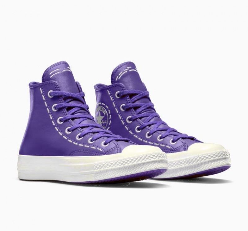 Tenis Converse Chuck 70 Bold Stitch Altos Mujer Moradas | COLOMBIA S4972I