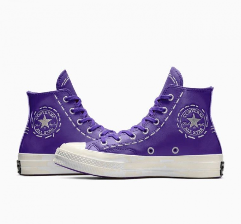 Tenis Converse Chuck 70 Bold Stitch Altos Mujer Moradas | COLOMBIA S4972I