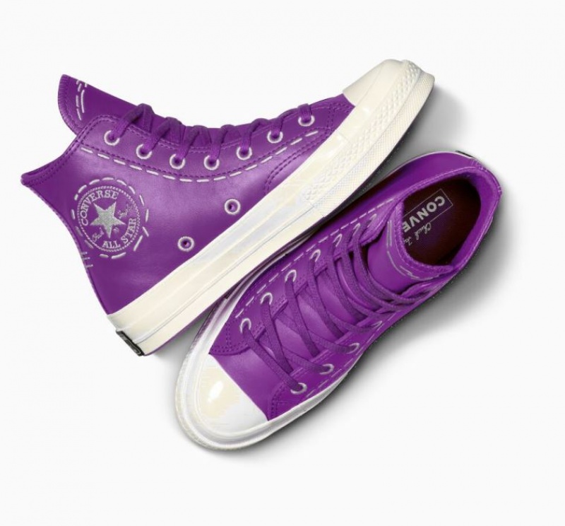 Tenis Converse Chuck 70 Bold Stitch Altos Mujer Moradas | COLOMBIA S5829E