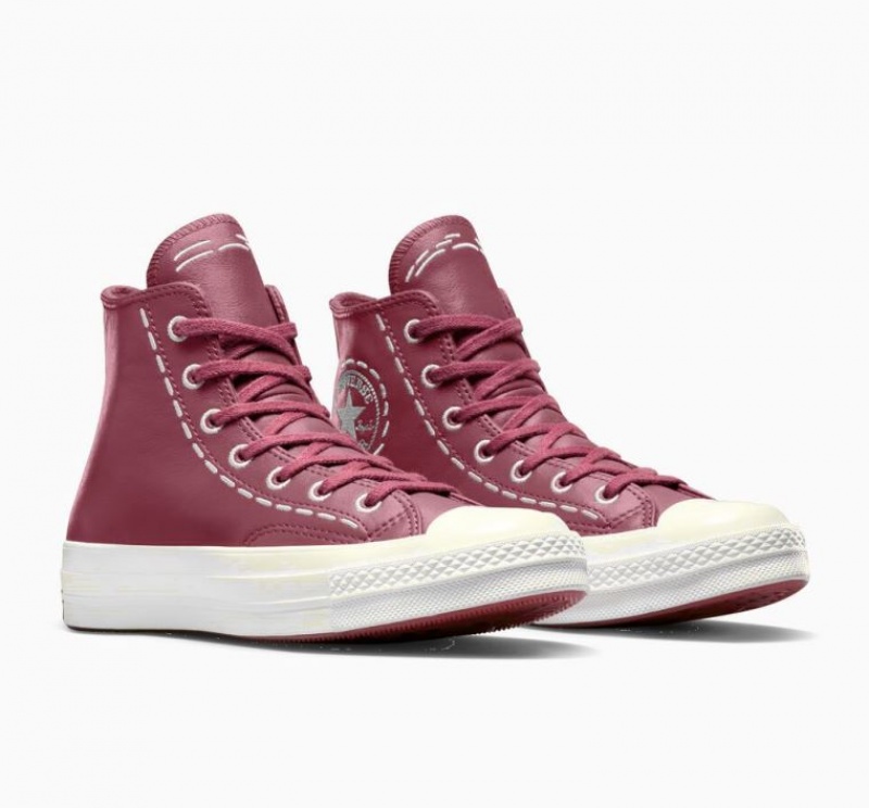 Tenis Converse Chuck 70 Bold Stitch Altos Mujer Rojas | COLOMBIA Q7286L