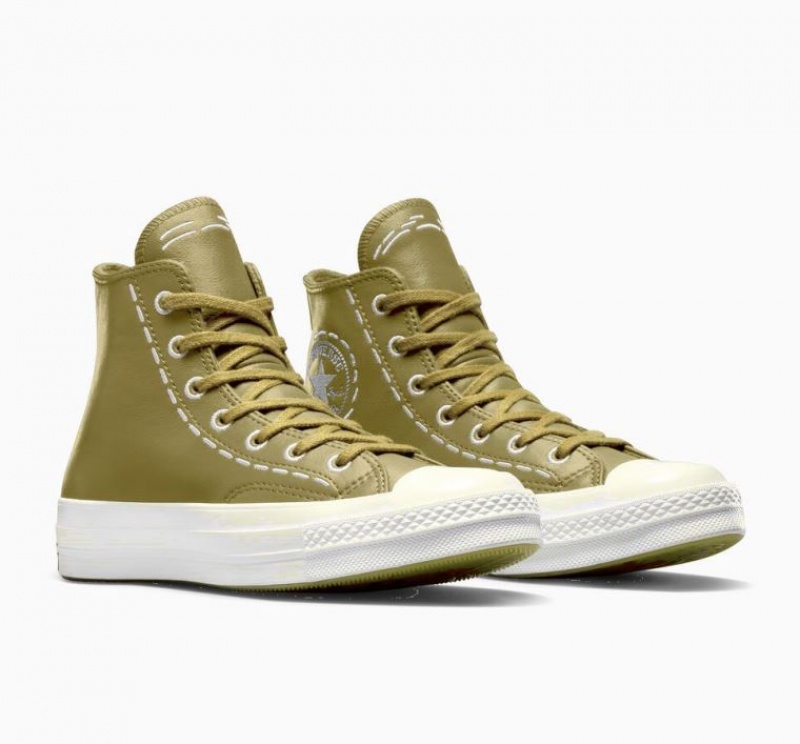 Tenis Converse Chuck 70 Bold Stitch Altos Mujer Verde Oliva | COLOMBIA L4102S