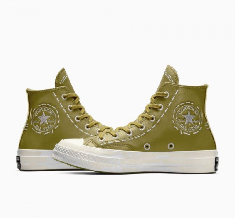 Tenis Converse Chuck 70 Bold Stitch Altos Mujer Verde Oliva | COLOMBIA L4102S