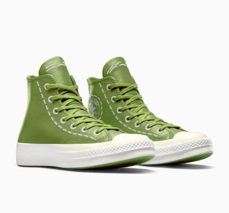 Tenis Converse Chuck 70 Bold Stitch Altos Mujer Verde | COLOMBIA M9403W