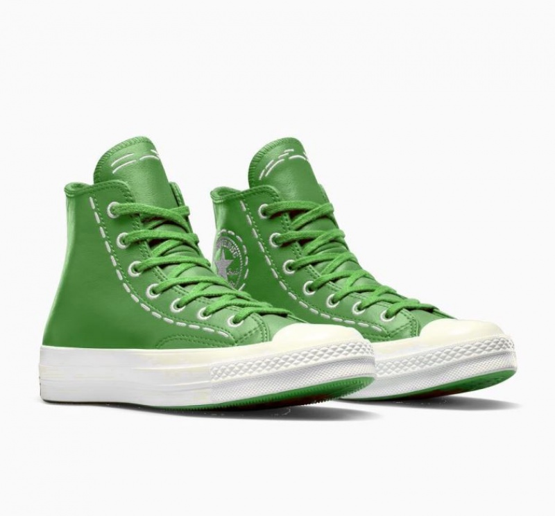 Tenis Converse Chuck 70 Bold Stitch Altos Mujer Verde | COLOMBIA L2953X