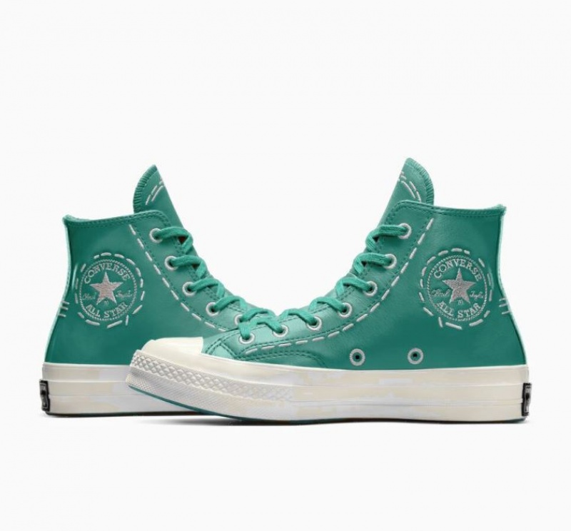 Tenis Converse Chuck 70 Bold Stitch Altos Mujer Turquesa | COLOMBIA R3659M