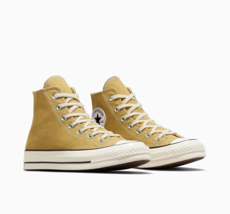 Tenis Converse Chuck 70 Canvas Altos Mujer Amarillo | COLOMBIA Z9546J