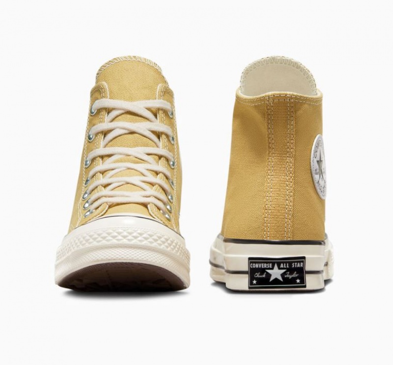 Tenis Converse Chuck 70 Canvas Altos Mujer Amarillo | COLOMBIA Z9546J