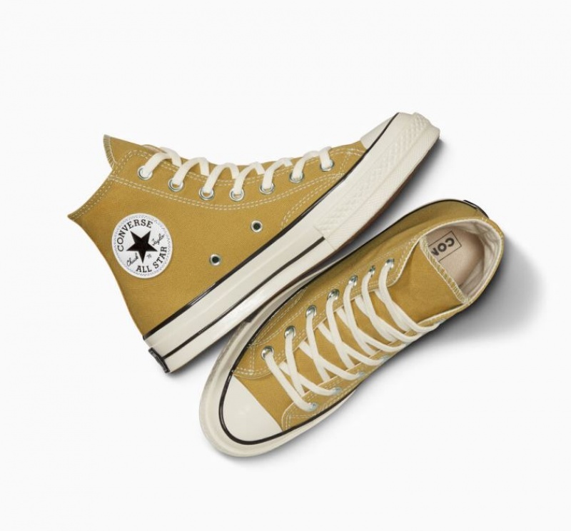 Tenis Converse Chuck 70 Canvas Altos Mujer Amarillo | COLOMBIA Z9546J