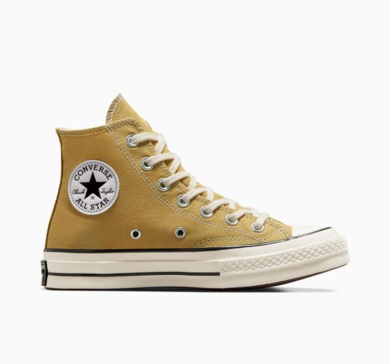 Tenis Converse Chuck 70 Canvas Altos Mujer Amarillo | COLOMBIA Z9546J