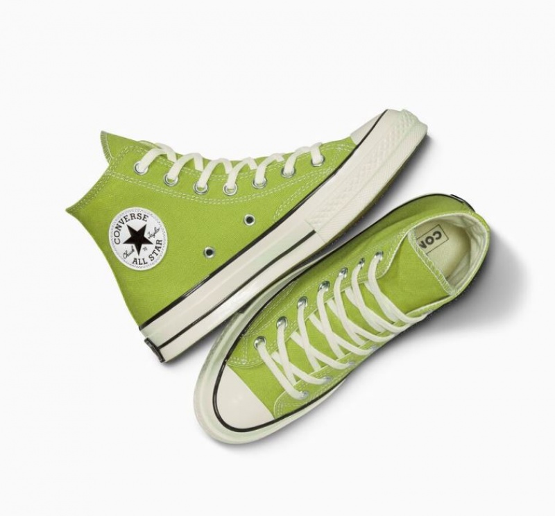 Tenis Converse Chuck 70 Canvas Altos Mujer Verde Claro | COLOMBIA Q4198R