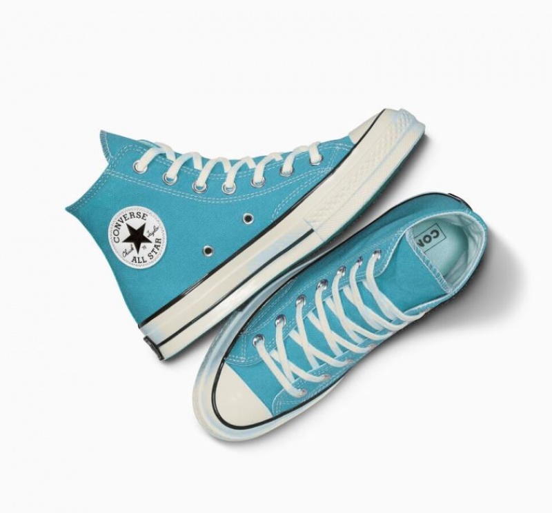 Tenis Converse Chuck 70 Canvas Altos Mujer Turquesa | COLOMBIA G0893P