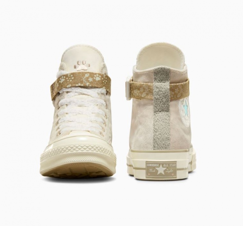 Tenis Converse Chuck 70 Cat Inspired Altos Mujer Blancas | COLOMBIA F4675A