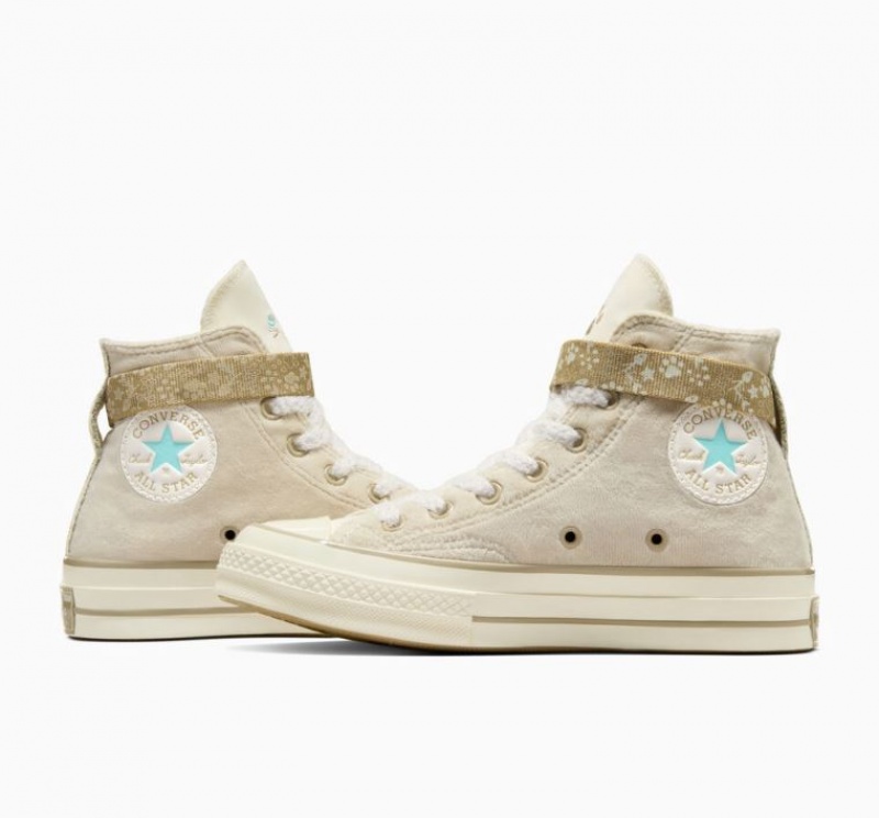 Tenis Converse Chuck 70 Cat Inspired Altos Mujer Blancas | COLOMBIA F4675A