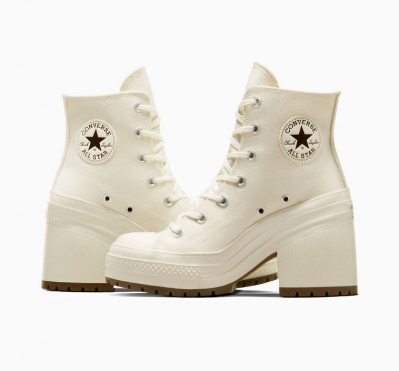 Tenis Converse Chuck 70 De Luxe Heel Altos Mujer Blancas | COLOMBIA W0736Q