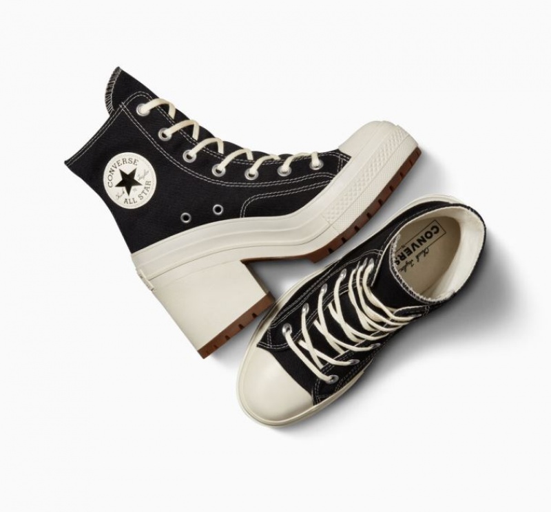 Tenis Converse Chuck 70 De Luxe Heel Altos Mujer Negras | COLOMBIA H4153P