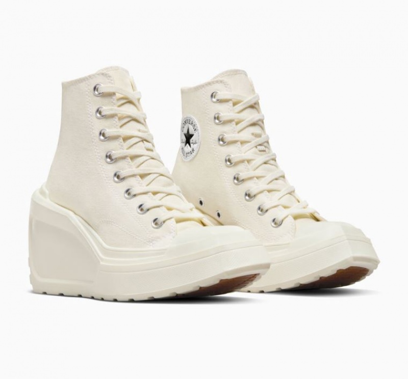 Tenis Converse Chuck 70 De Luxe Wedge Altos Mujer Blancas | COLOMBIA I3024G