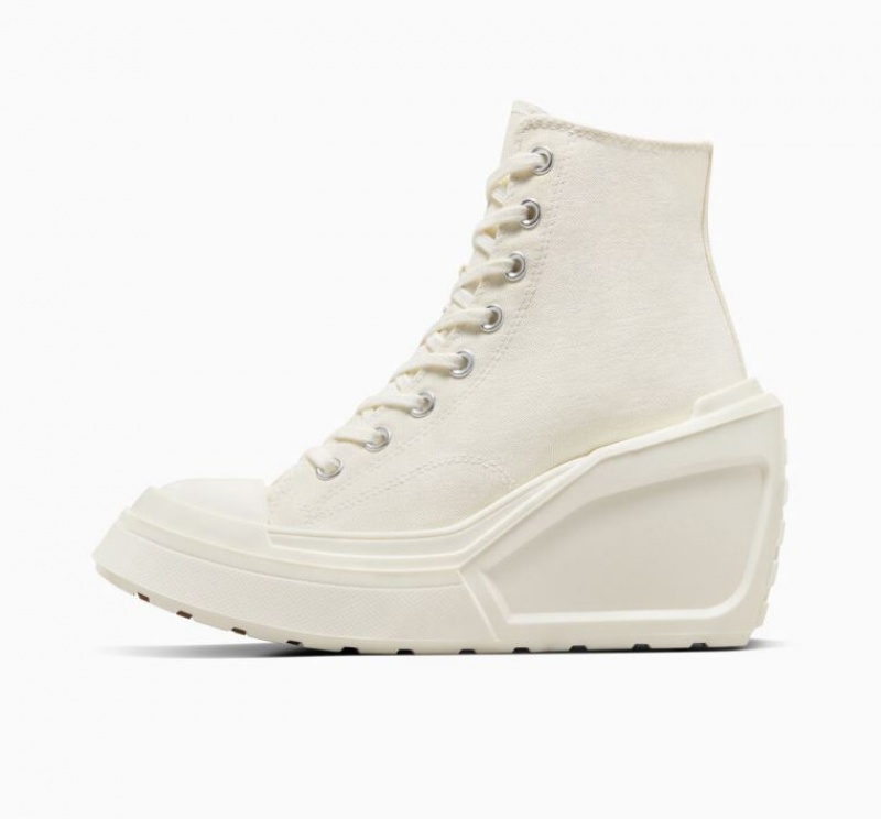 Tenis Converse Chuck 70 De Luxe Wedge Altos Mujer Blancas | COLOMBIA I3024G