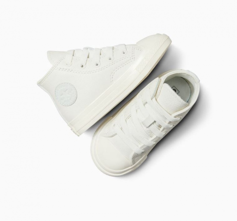 Tenis Converse Chuck 70 Easy On Leather Altos Niños Blancas | COLOMBIA F2014M