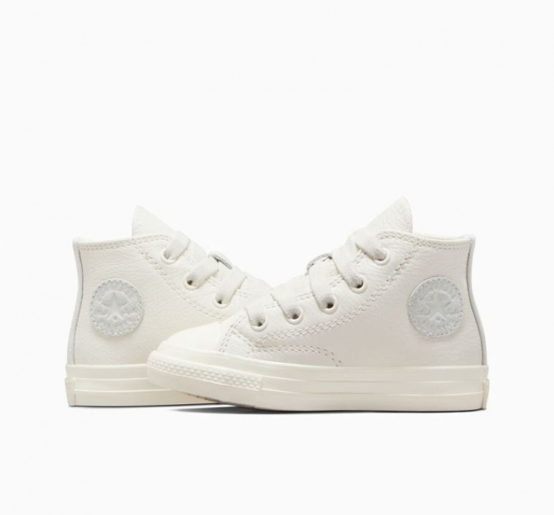 Tenis Converse Chuck 70 Easy On Leather Altos Niños Blancas | COLOMBIA F2014M