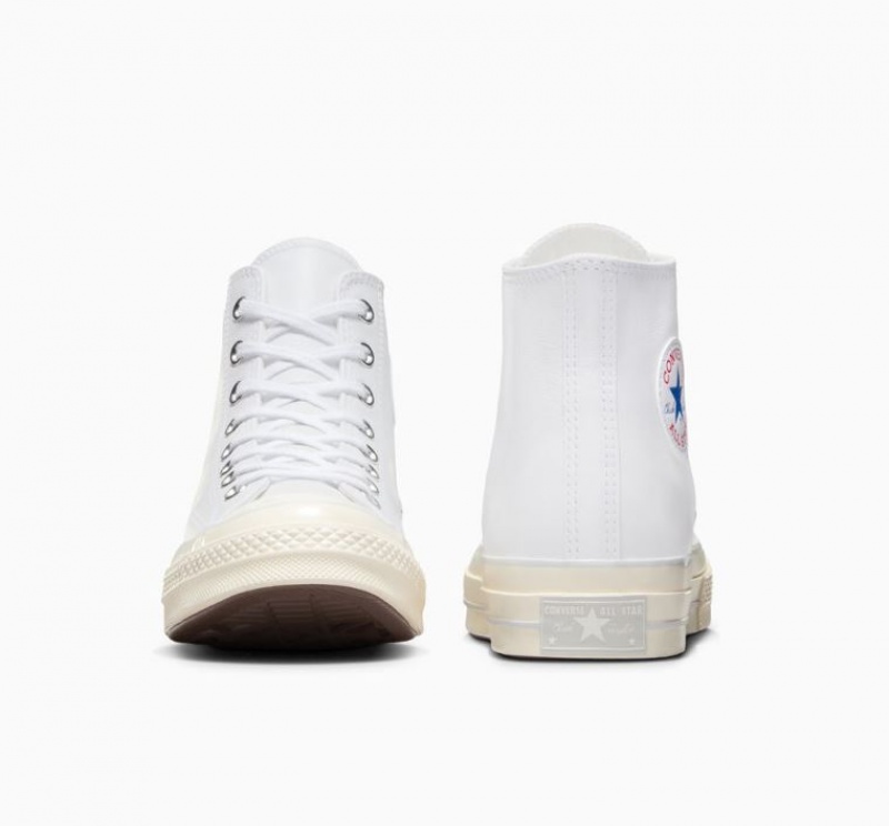 Tenis Converse Chuck 70 Leather Altos Hombre Blancas | COLOMBIA N9670A