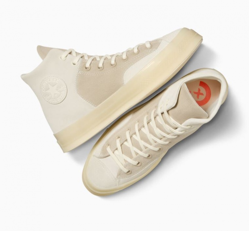 Tenis Converse Chuck 70 Marquis Mixed Materials Altos Mujer Blancas | COLOMBIA D8135C