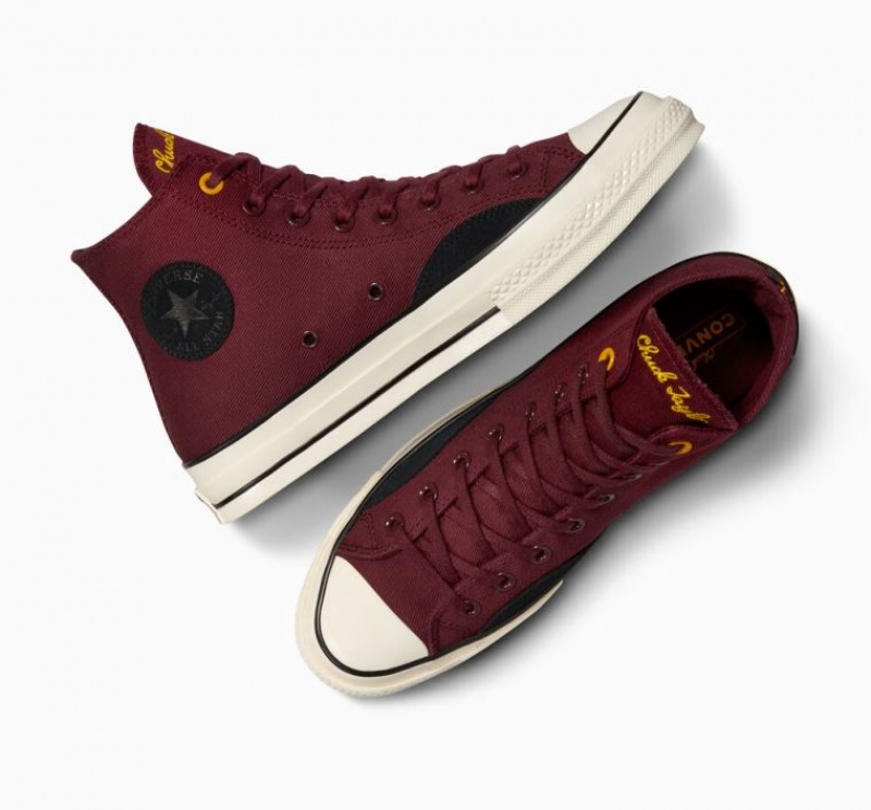 Tenis Converse Chuck 70 Mixed Materials Altos Mujer Burdeos | COLOMBIA Z1487N