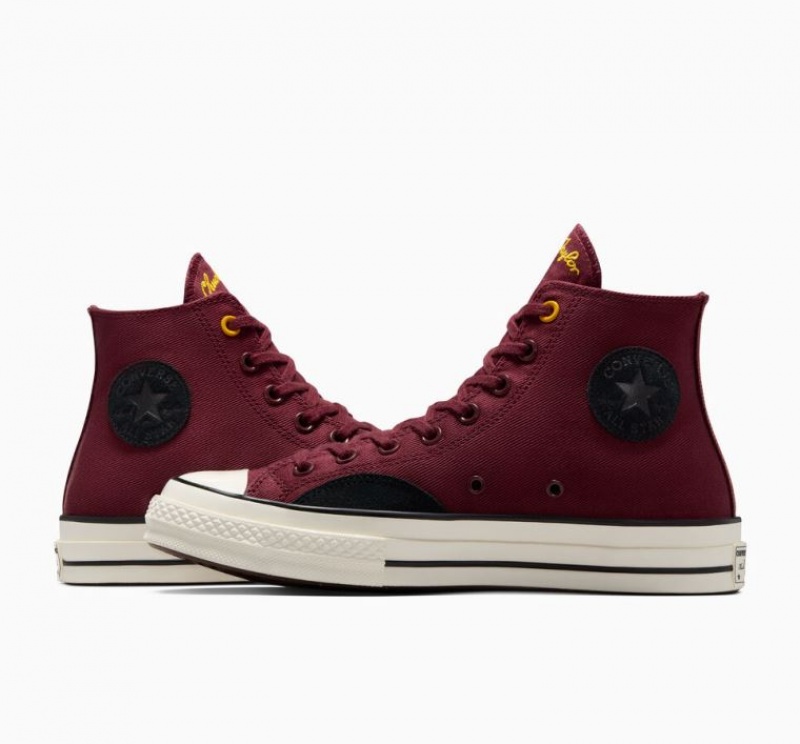 Tenis Converse Chuck 70 Mixed Materials Altos Mujer Burdeos | COLOMBIA Z1487N