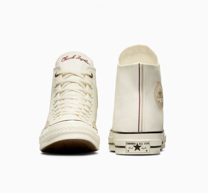 Tenis Converse Chuck 70 Mixed Materials Altos Hombre Blancas | COLOMBIA T5724O