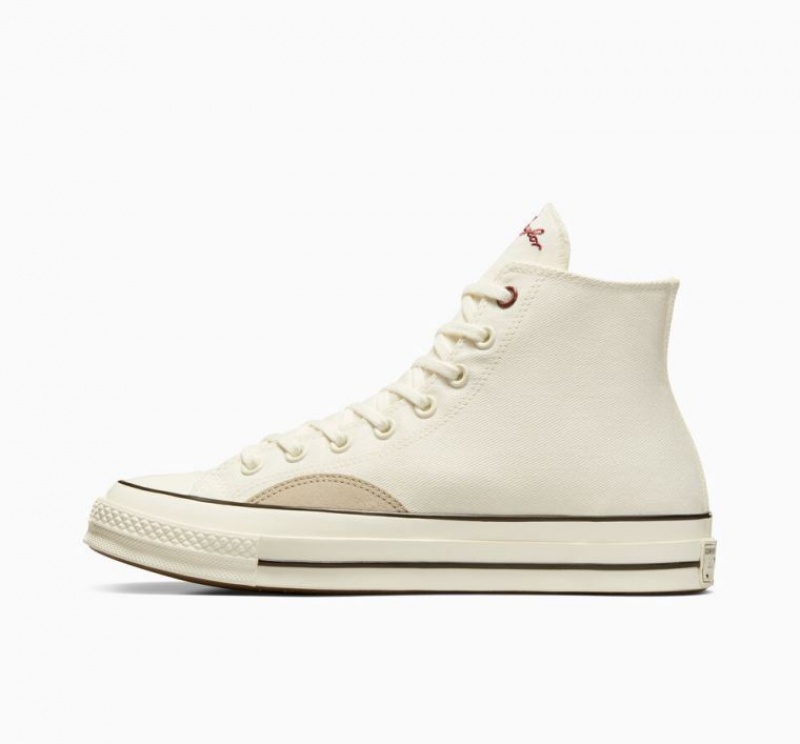 Tenis Converse Chuck 70 Mixed Materials Altos Hombre Blancas | COLOMBIA T5724O