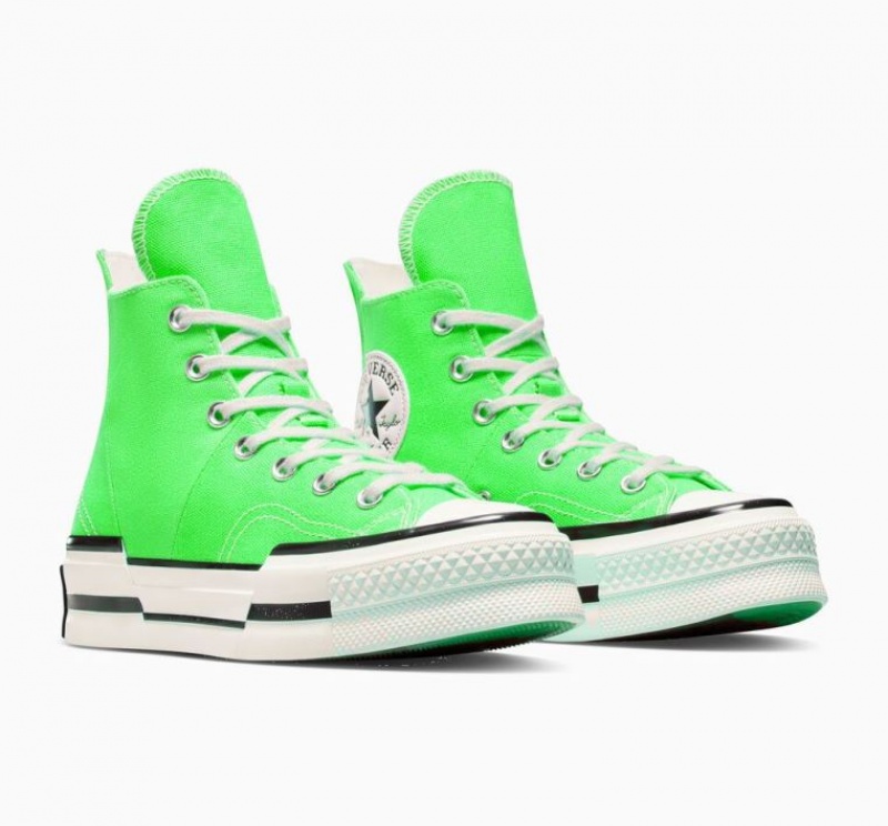 Tenis Converse Chuck 70 Plus Altos Hombre Verde Claro | COLOMBIA T3827G