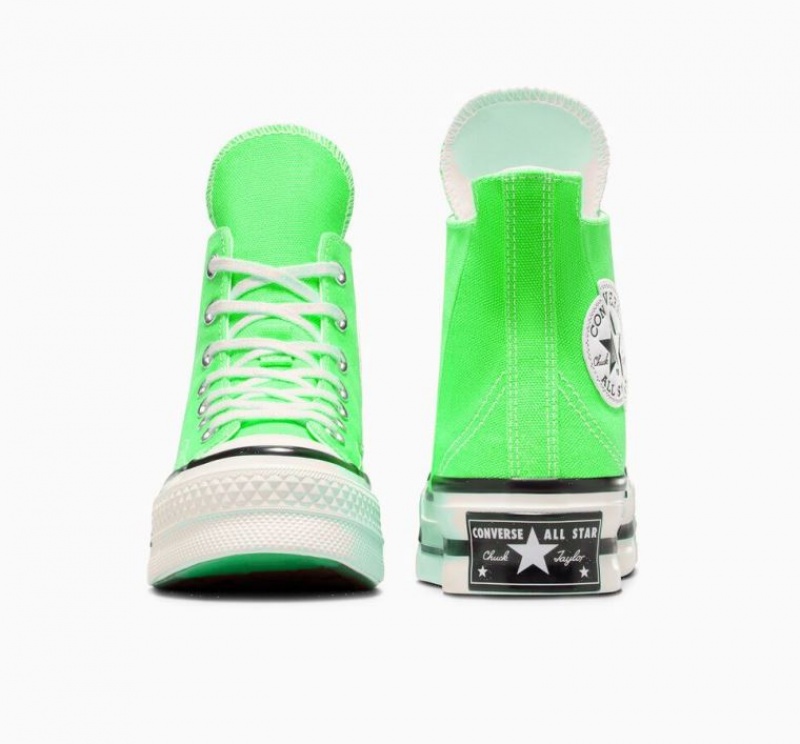 Tenis Converse Chuck 70 Plus Altos Hombre Verde Claro | COLOMBIA T3827G