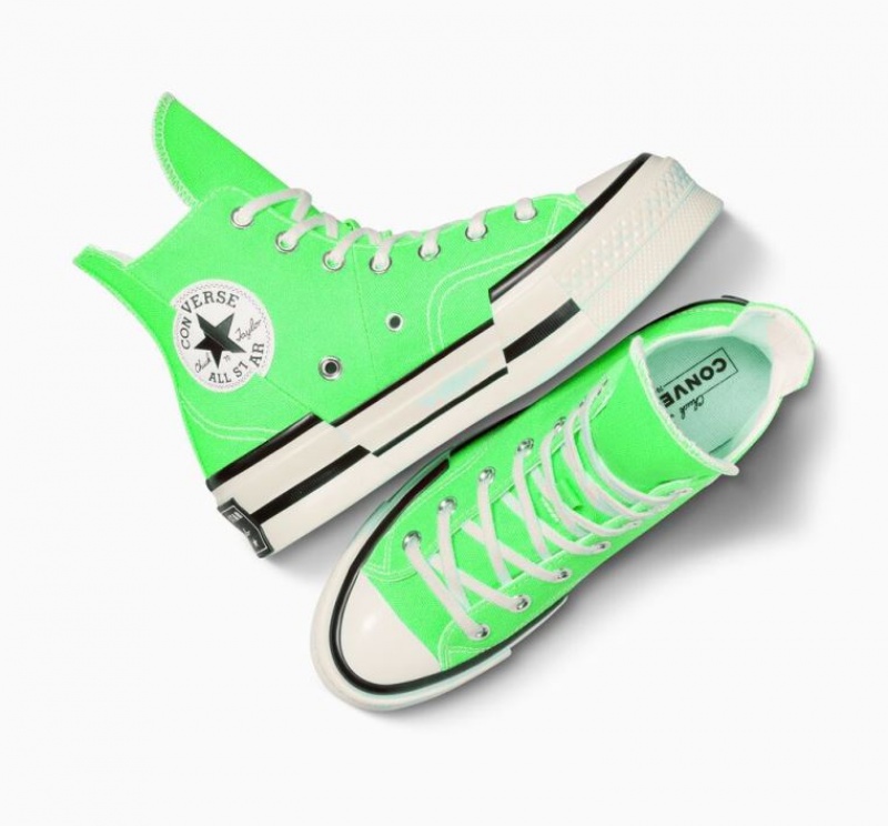 Tenis Converse Chuck 70 Plus Altos Hombre Verde Claro | COLOMBIA T3827G