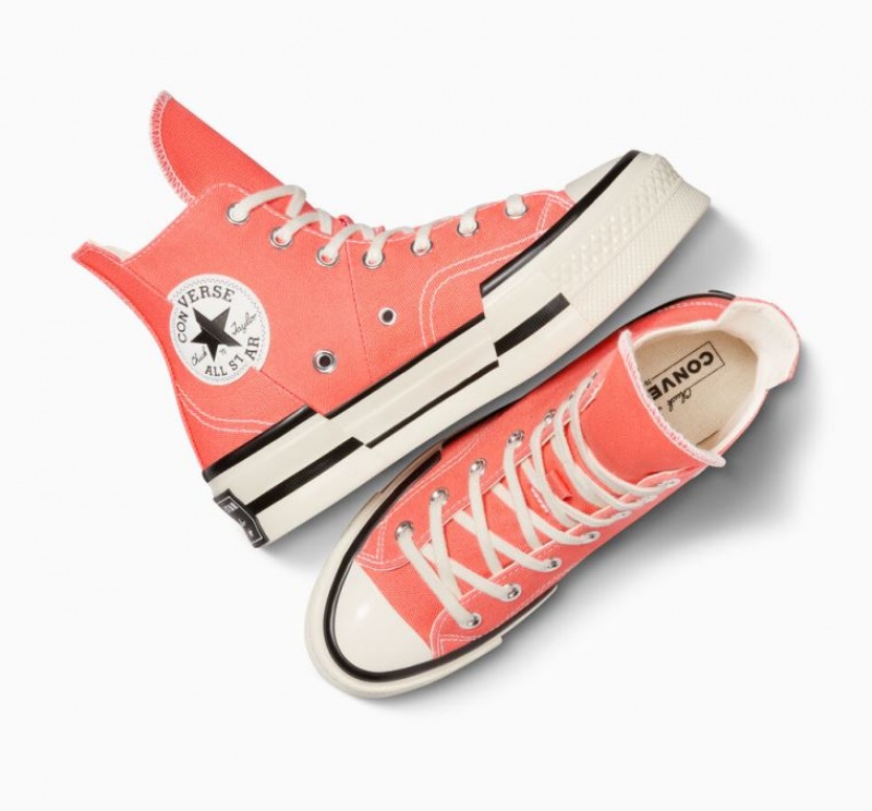 Tenis Converse Chuck 70 Plus Altos Mujer Coral | COLOMBIA K3207Q