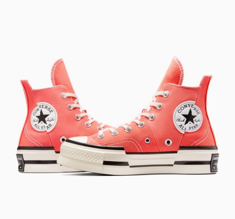 Tenis Converse Chuck 70 Plus Altos Mujer Coral | COLOMBIA K3207Q