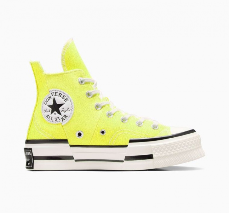 Tenis Converse Chuck 70 Plus Altos Mujer Limón | COLOMBIA T5369V