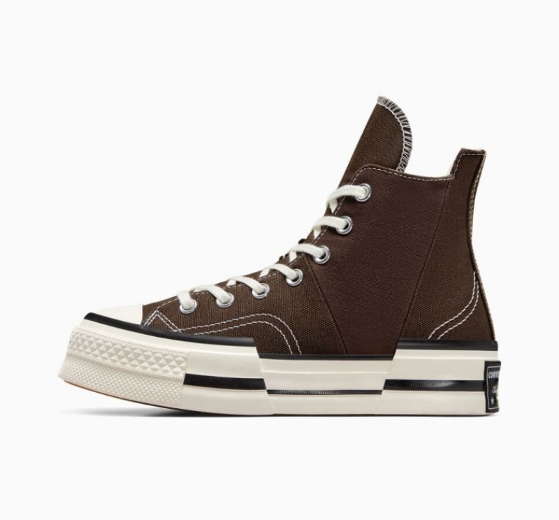 Tenis Converse Chuck 70 Plus Altos Mujer Chocolate | COLOMBIA N3014X