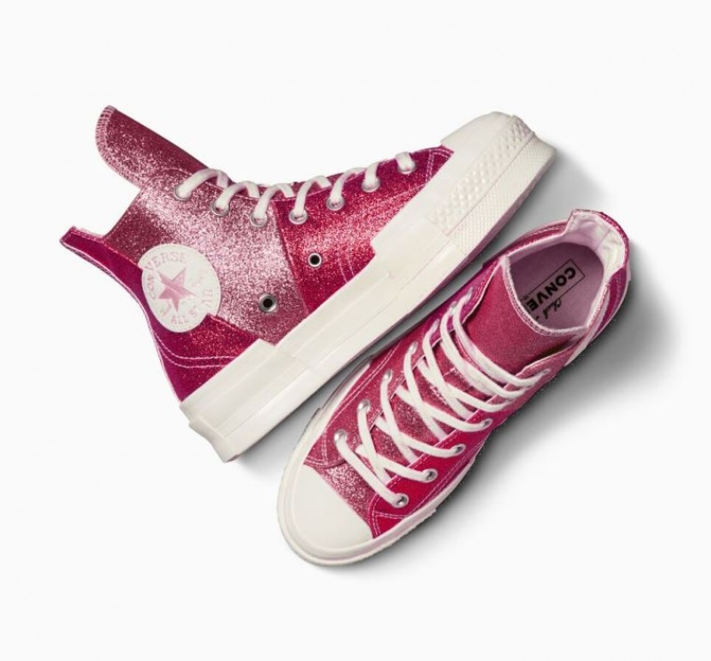 Tenis Converse Chuck 70 Plus Glitter Altos Mujer Rojas | COLOMBIA U8207O