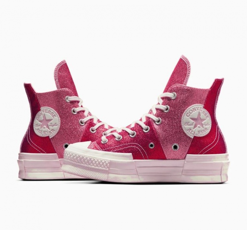 Tenis Converse Chuck 70 Plus Glitter Altos Mujer Rojas | COLOMBIA U8207O